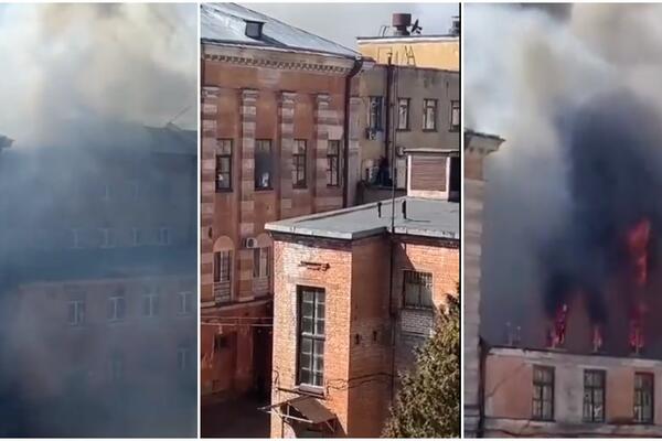 LJUDI SKAKALI KROZ PROZORE! Snimci stravičnog POŽARA ruskog vojnog instituta, NAJMANJE 7 MRTVIH! (VIDEO)