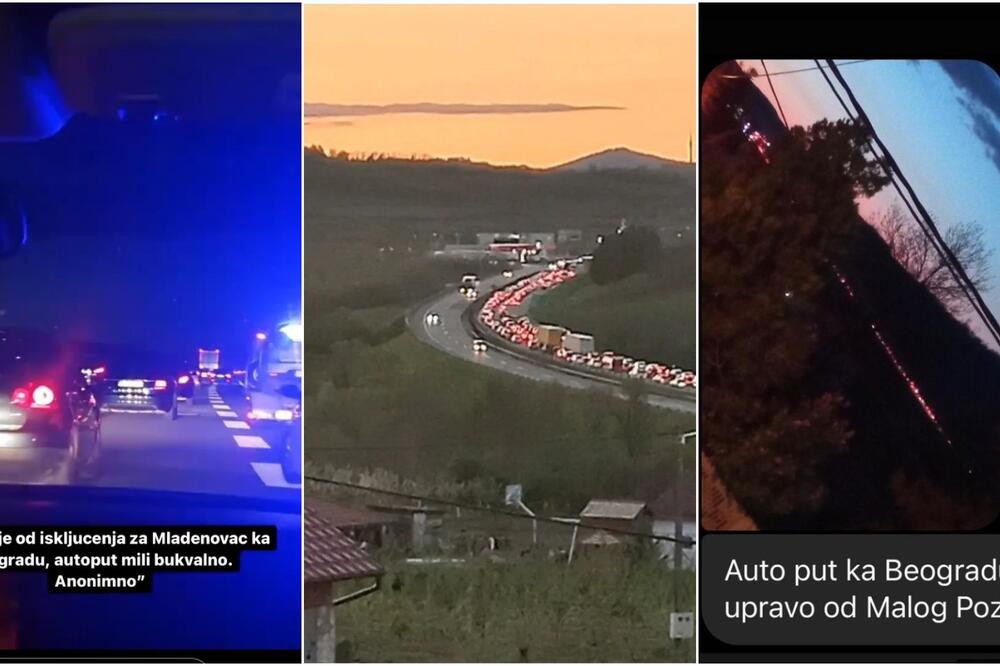 GUŽVE NA ULAZU U PRESTONICU NE JENJAVAJU NI UVEČE: Vozila se jedva kreću, TOTALNI KOLAPS! (FOTO)
