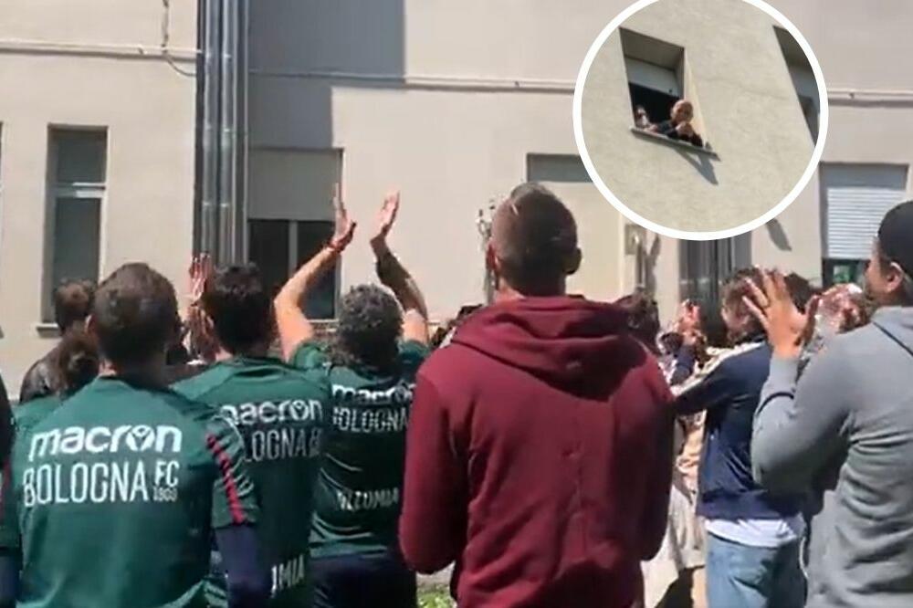 Nabujale emocije Mihajlovića nagao se, UMALO ISPAO KROZ PROZOR! Pesma igrača ispred bolnice i oduševljenje! (VIDEO)