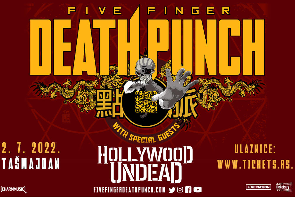 MOĆNI HARD-ROKERI FIVE FINGER DEATH PUNCH OBJAVILI NOVU PESMU PRED KONCERT U BEOGRADU