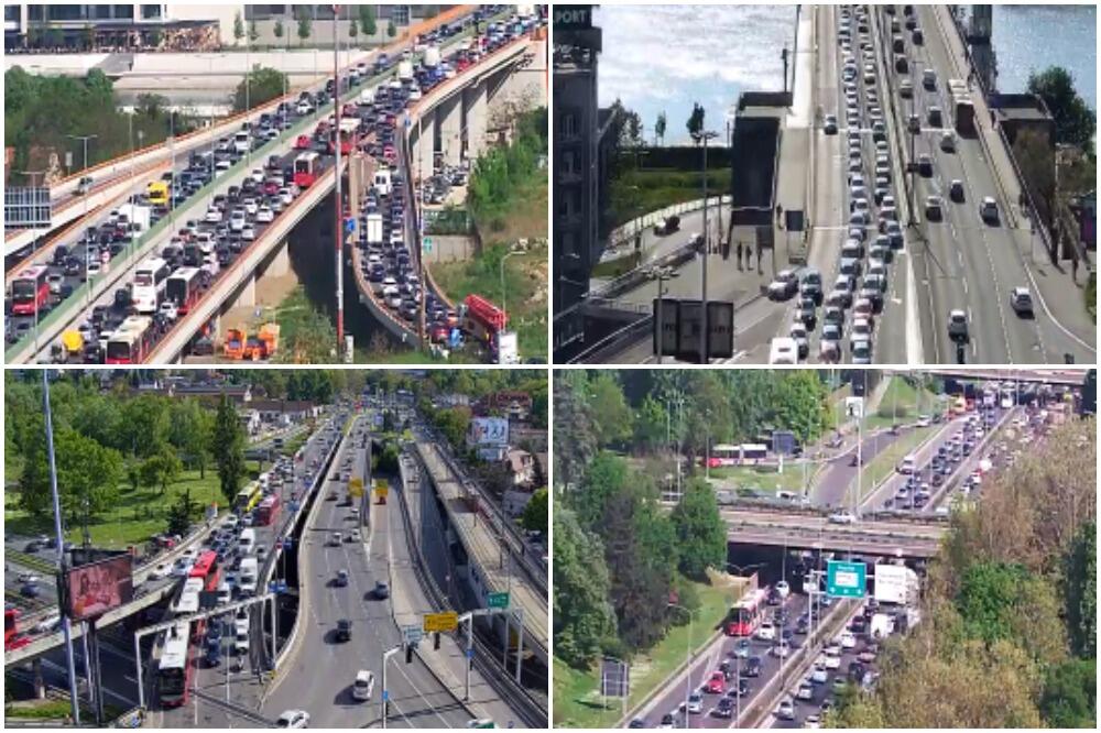 KRKLJANAC NA SVE STRANE, BEOGRAD KIPI OD GUŽVI: Na izlazu iz grada KOLAPS, a evo gde je NAJKRITIČNIJE (FOTO)