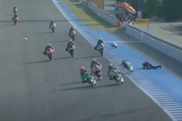 NEVEROVATNA SCENA! Malo je falilo da se dogodi VELIKA NESREĆA na trci u Španiji! (VIDEO)