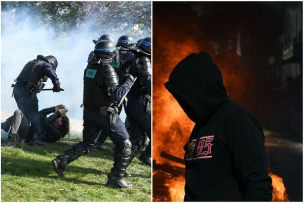 HAOS NA ULICAMA PARIZA: Žestoki SUKOBI policije i DEMONSTRANATA, oštećeno NEKOLIKO OBJEKATA (GALERIJA)