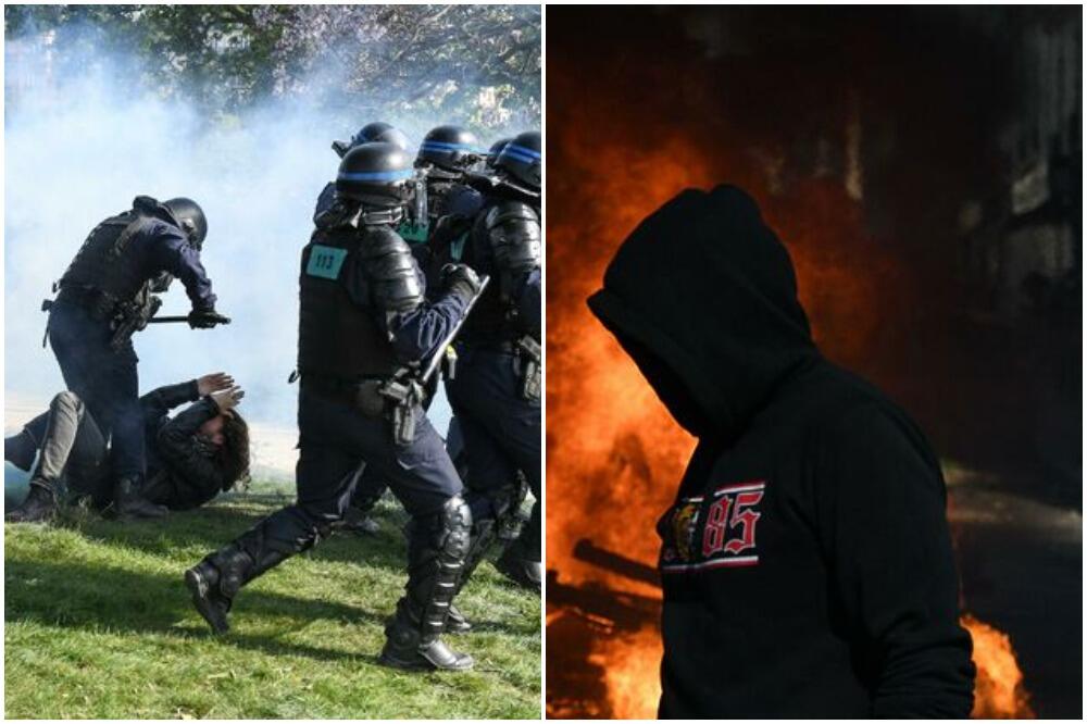 HAOS NA ULICAMA PARIZA: Žestoki SUKOBI policije i DEMONSTRANATA, oštećeno NEKOLIKO OBJEKATA (GALERIJA)