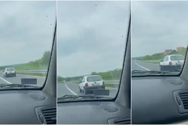 OVO JOŠ NISMO VIDELI, ŠTA RADI OVAJ ČOVEK? Prazan auto-put, a on zapucao OVUDA, AU! (VIDEO)