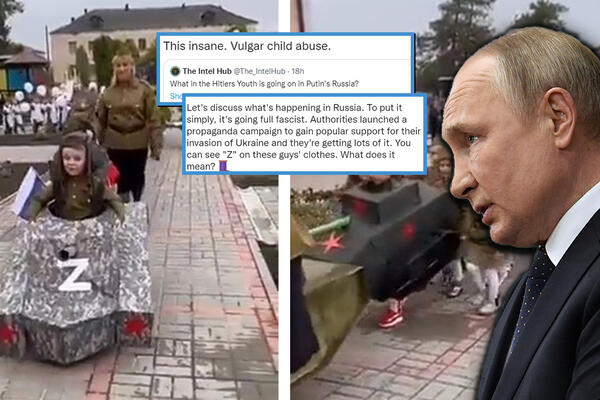 ŠTA SE DEŠAVA U PUTINOVOJ RUSIJI? Deca u tenkićima sa kontroverznim SIMBOLOM izazvala HAOS na mrežama! (VIDEO)