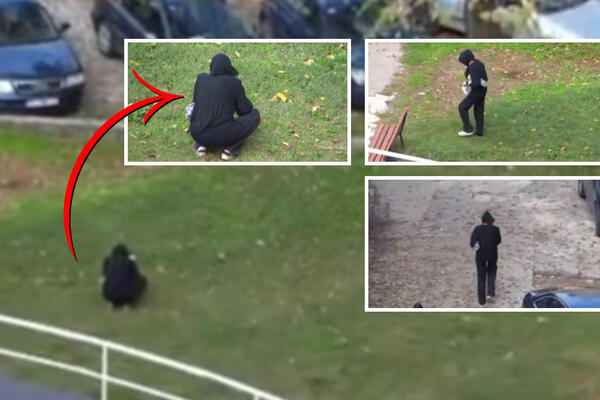 SNIMLJENO VRAČANJE USRED BELA DANA! Žena u crnom ispred zgrade izvodila RITUAL, strašno šta je radila (VIDEO)