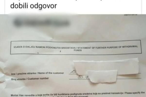 U BANCI TRAŽILI DA KLIJENT NAPIŠE NA ŠTA ĆE DA POTROŠI PARE: Dobili ODGOVOR zbog kojeg Srbija PLAČE od SMEHA! FOTO