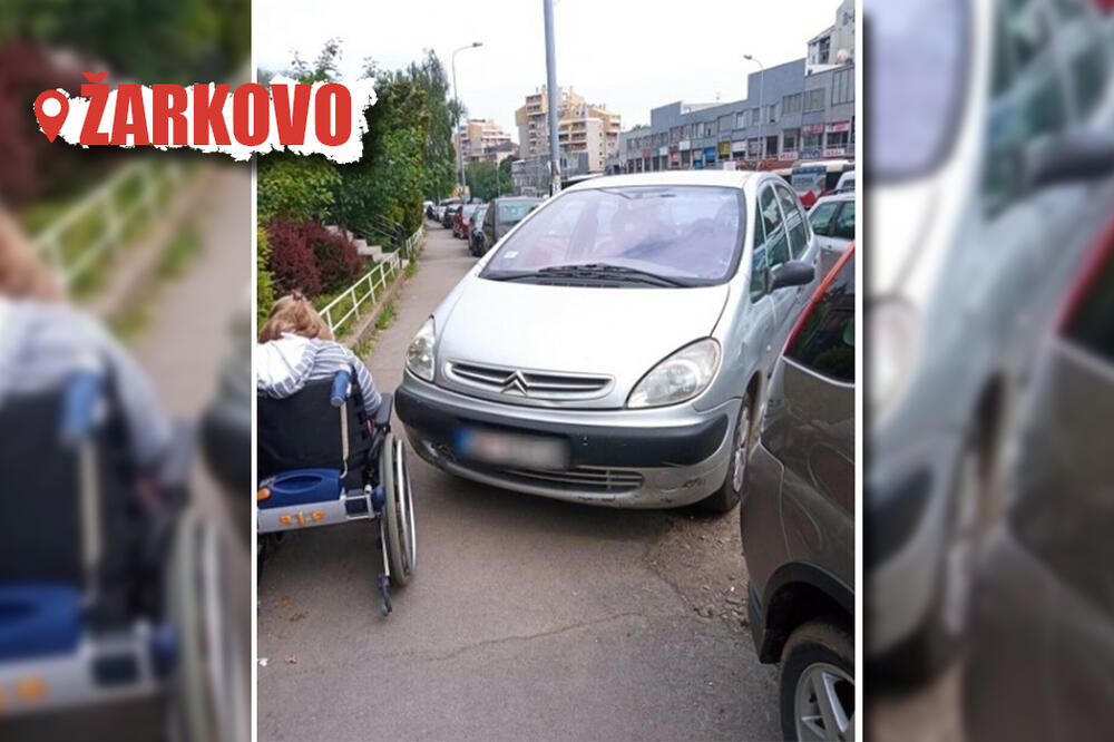 BAHATI VOZAČ U ŽARKOVU ZABORAVIO DA NIJE SAM NA PLANETI: Parkirao POSRED TROTOARA, pa BLOKIRAO prolaz! (FOTO)