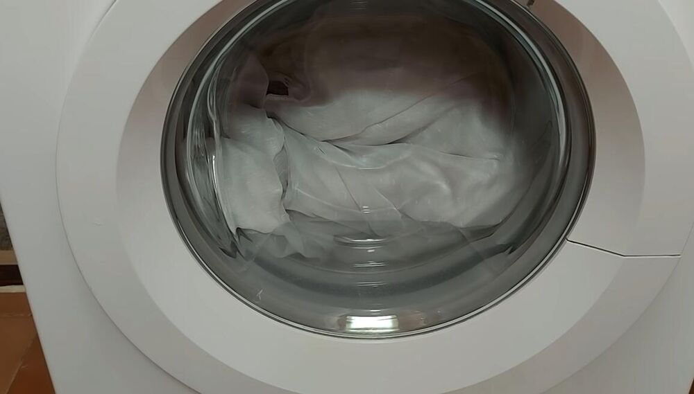 Pranje zavesa, Veš mašina