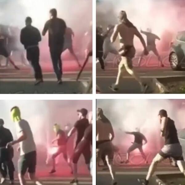 POJAVIO SE SNIMAK KRVAVOG OBRAČUNA DELIJA I GROBARA: Nemilosrdno su se tukli PALICAMA, BAKLJAMA I KAIŠEVIMA (VIDEO)