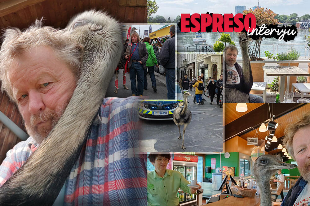 PRONAŠLI SMO JANEZA KOJI JE SA NANDUOM ŠETAO PO BG: U Veneciji hteli da ih HAPSE, ptice mu pomogle da OZDRAVI! FOTO