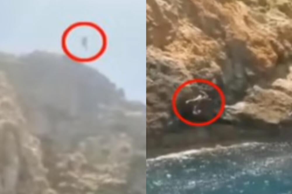 JEZIVA TRAGEDIJA: Fudbaler skočio sa litice pravo na stenu, SUPRUGA SVE SNIMILA! Tad je još bio živ... (VIDEO)