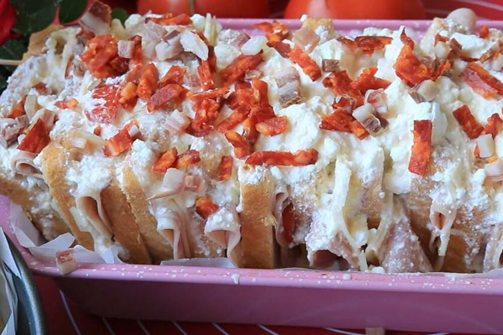 NAJBOLJE NEŠTO ZA POČETAK NEDELJE: Punjena harmonika od HLEBA nateraće sve na vrata (RECEPT) (VIDEO)