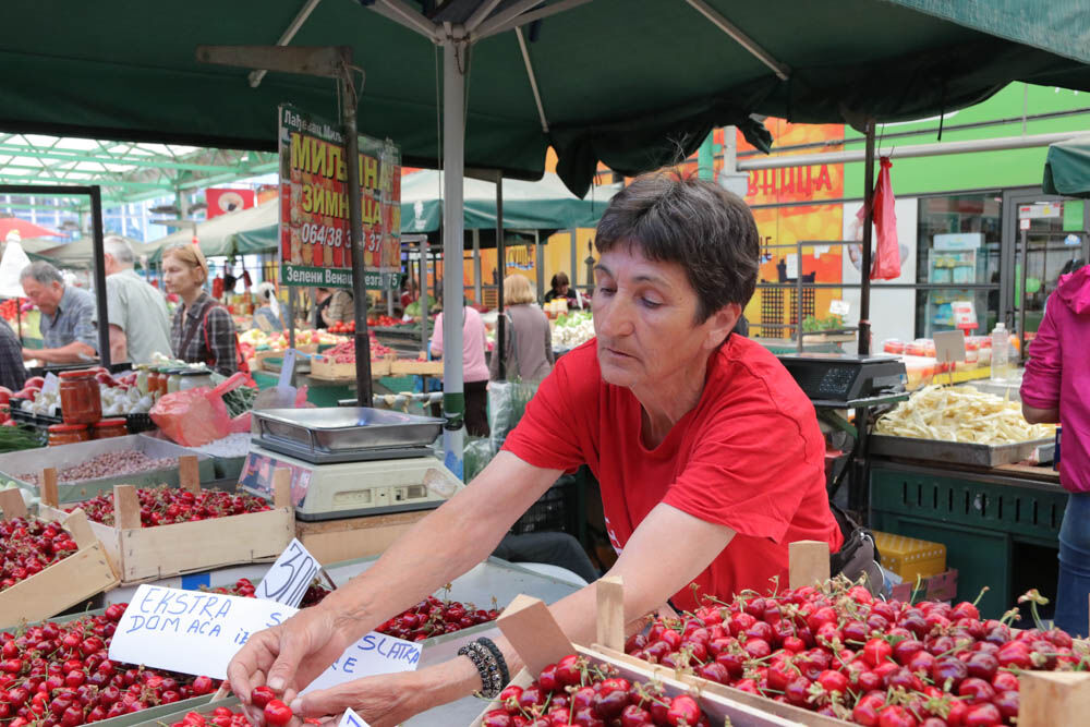 pijaca, Voće, trešnje
