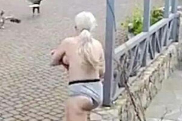 ISTRČALA POLUGOLA IZ KUĆE, ALI NE ZBOG SE*SA: Ono što je DRŽALA u rukama je NEVIĐENO (VIDEO)
