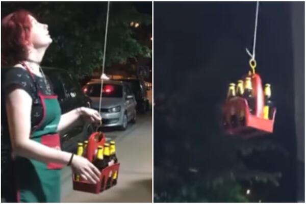 KAKVI KRALJEVI! Novosađanima bilo mrsko da siđu do marketa po PIVO pa napravili OVU SKALAMERIJU! (VIDEO)