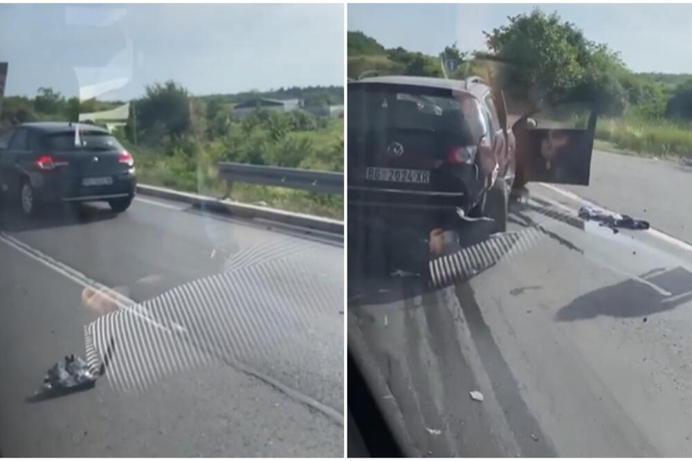 LANČANI SUDAR U RUŠNJU: Dugačka kolona, RASUTI DELOVI automobila na sve strane! (VIDEO)