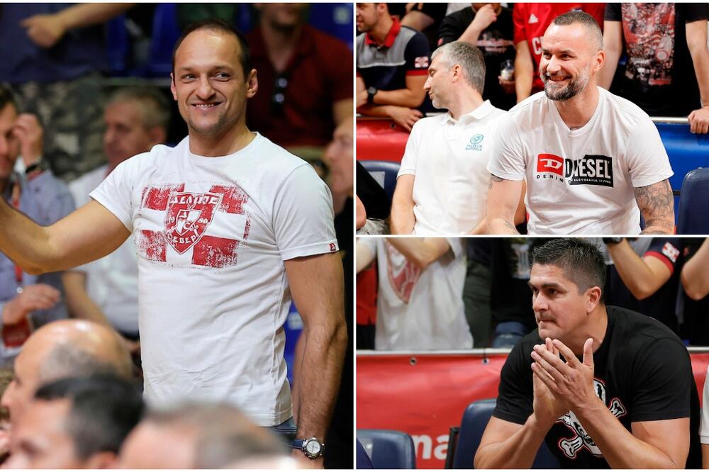 IGRAČKE LEGENDE MEĐU "DELIJAMA": Rakočević i Miličić u majicama navijačkih grupa Zvezde! (FOTO)