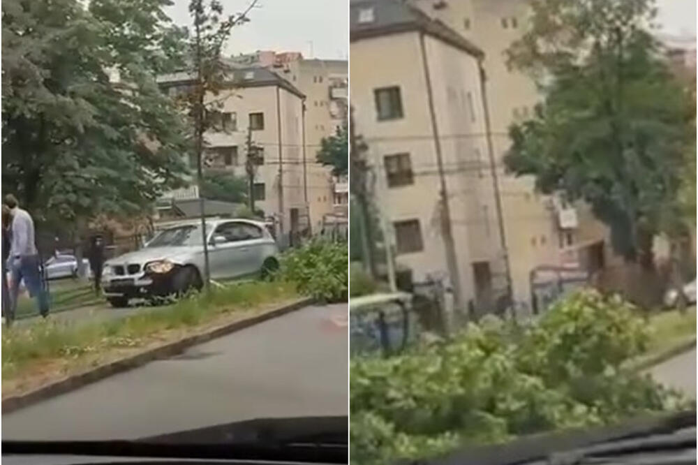 "DALJE NEĆEŠ MOĆI!": Naterao "LIMUZINU" nasred TROTOARA, nesvakidašnja SCENA u BG-U! (VIDEO)