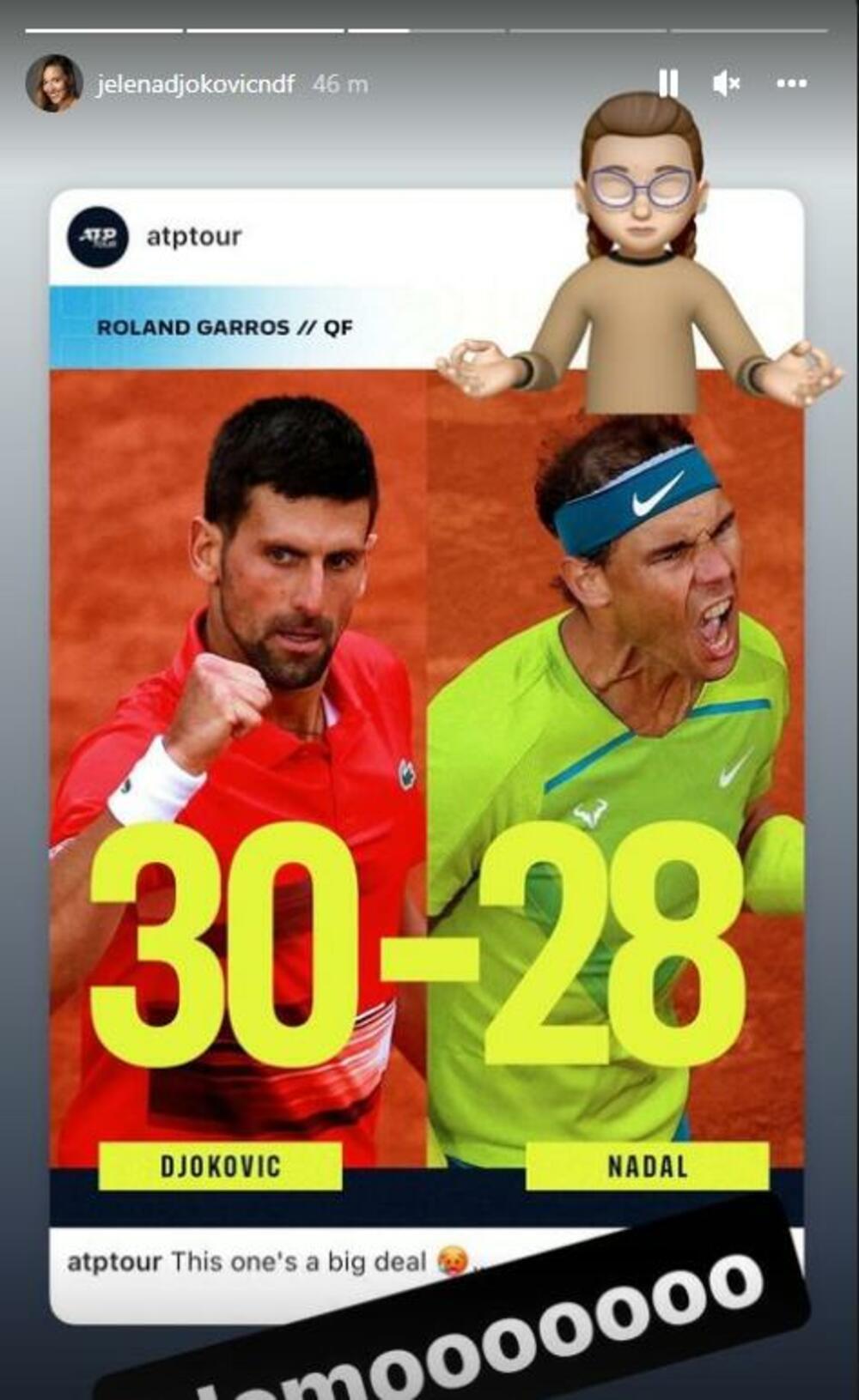 Objava Jelena Đoković