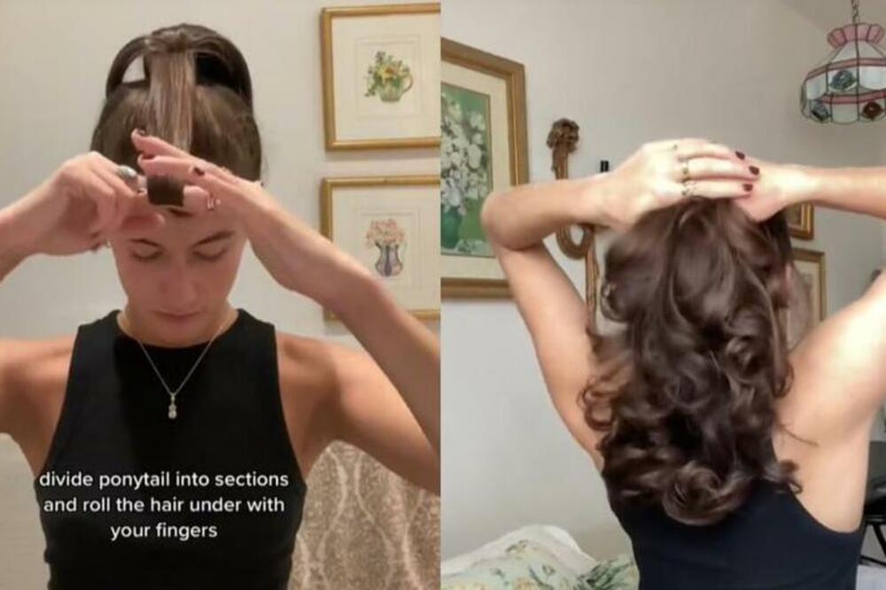 TIKTOKERKA UZ POMOĆ OVOG TRIKA DOBILA SAVRŠENE KOVRDŽE, KAO IZ SALONA: Probajte i nećete se pokajati! (VIDEO)