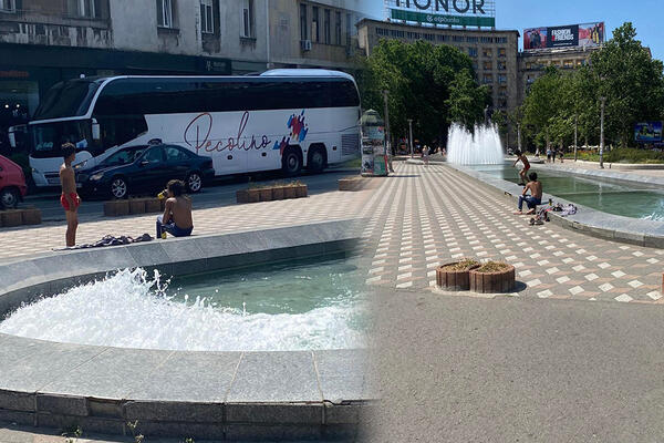 RAZGAĆILI SE "SVE U 16" I BUĆ U VODU: Kad VRUĆINA omami, fontana bolja i od MORA! (FOTO)