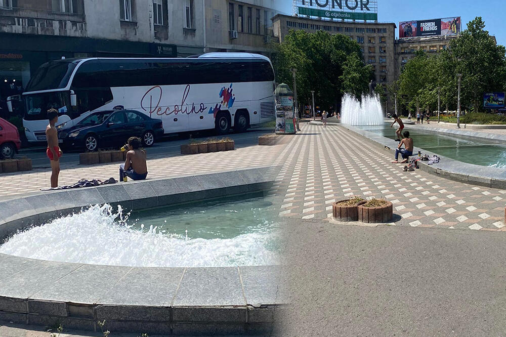 RAZGAĆILI SE "SVE U 16" I BUĆ U VODU: Kad VRUĆINA omami, fontana bolja i od MORA! (FOTO)