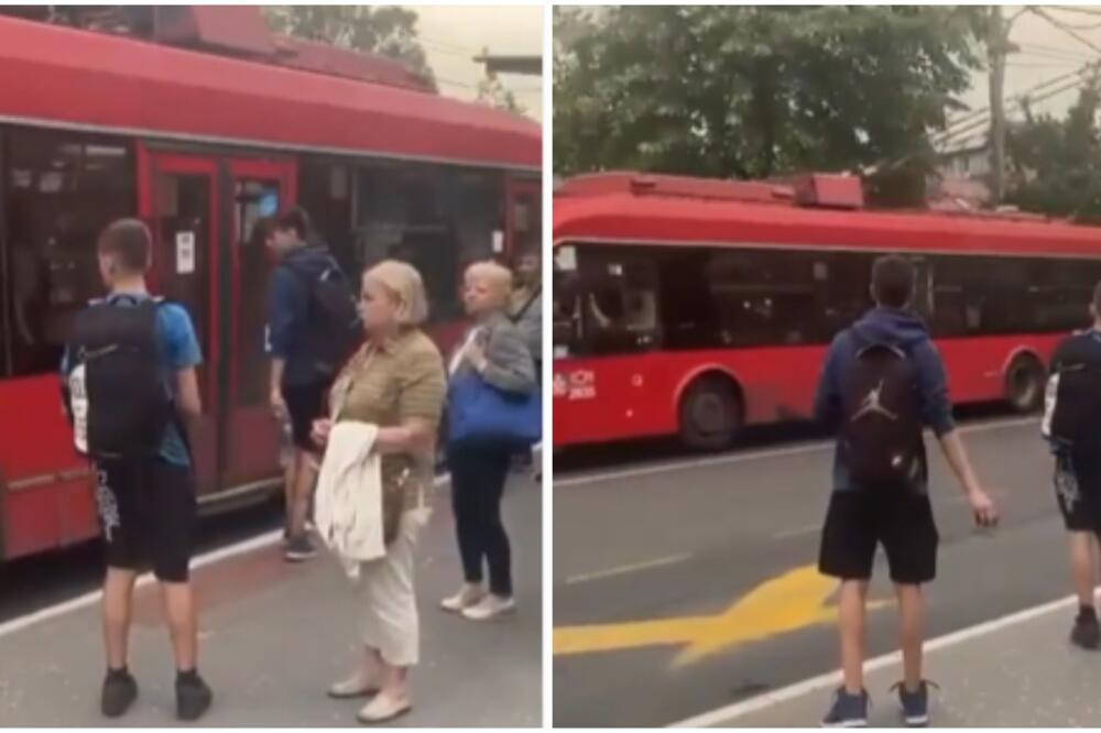 "SVI GLEDAJU I NIŠTA, A ONI MANGUPI": Bezobrazluk na Crvenom krstu,tinejdžeri umalo polomili prozor na TROLI! VIDEO