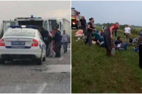 STRAVIČAN SNIMAK SA MESTA NESREĆE KOD ŠIMANOVCA: Radnici leže, drže se za glavu, ima MRTVIH! (FOTO) (VIDEO)