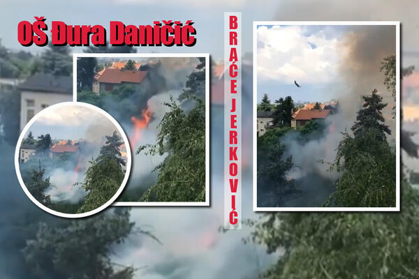 MALI MATURANTI SLAVILI PA ZAPALILI DVORIŠTE? Vatra BUKTI NAD ŠKOLOM u naselju Braće Jerković! (VIDEO)