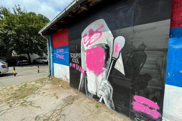 UNIŠTEN MURAL PATRIJARHU PAVLU NA DORĆOLU! Ispisana POGRDNA reč, SRAM VAS BILO! (FOTO)