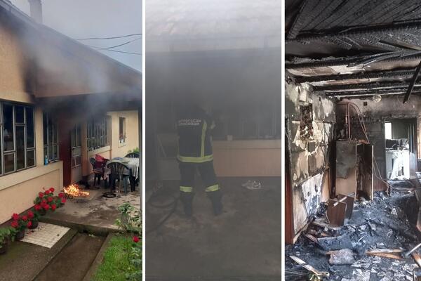 PUCALO JE NA SVE STRANE, VATRA JE GUTALA SVE PRED SOBOM: Porodica kod Topole bez krova ostala za SEKUND