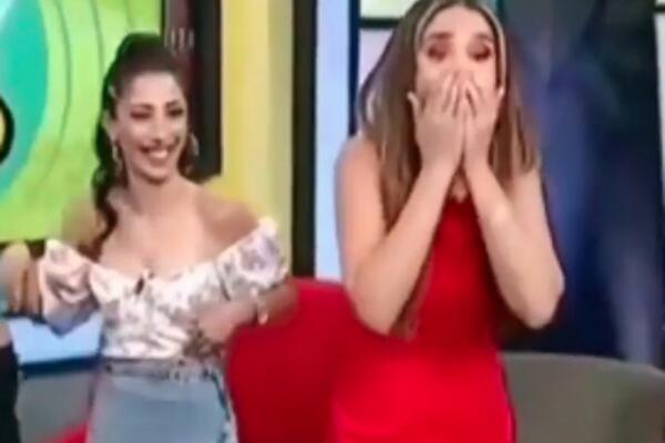AU, KAKVA BLAMČINA! Voditeljka POBEGLA IZ PROGRAMA KADA JOJ JE IZ GRUDI ISPALO NEŠTO SRAMNO: Propala u zemlju!