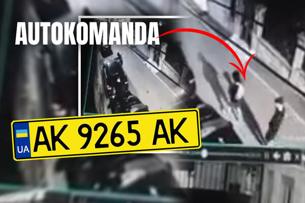 UKRAJINAC OSTAO BEZ TABLICA NA AUTOKOMANDI! Lopov SNIMLJEN, a ostavio je i cedulju sa JEZIVIM rečima (VIDEO)