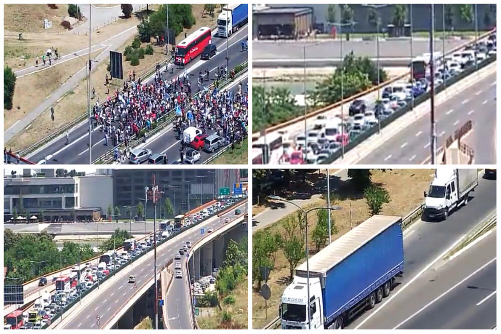 KOLAPS NA GAZELI ZBOG PROTESTA RADNIKA FIJATA, REKA VOZILA STOJI: Izbegavajte ovaj deo Beograda (FOTO)