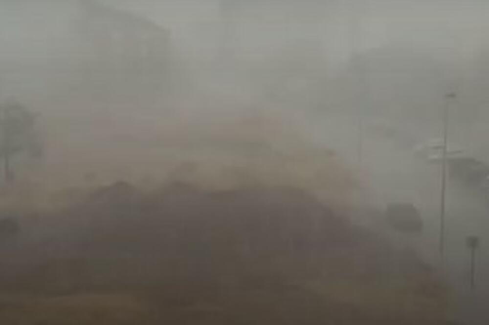 JAKO NEVREME POGODILO PODGORICU: Apokaliptične scene u CRNOJ GORI! (VIDEO)