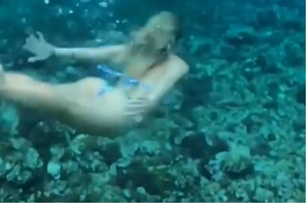 SRBI U ŠOKU, PEVAČICA OKAČILA JEZIV SNIMAK: Zaronila na dno mora, a onda se desilo OVO (VIDEO)