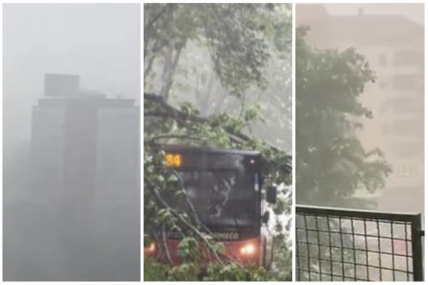 BEOGRAD U ROKU OD 5 MINUTA PREKRIO MRAK! Nevreme se sručilo na prstonicu (FOTO)