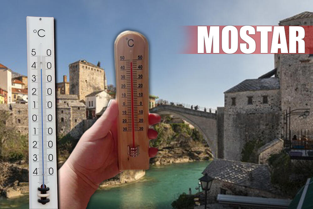 "MALO JE UPEKLO": U Mostaru termometar pokazao skoro 50 stepeni, DA LI JE OVO REALNO?! (FOTO)