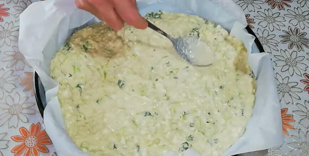 Izlivena pita sa tikvicama i sirom