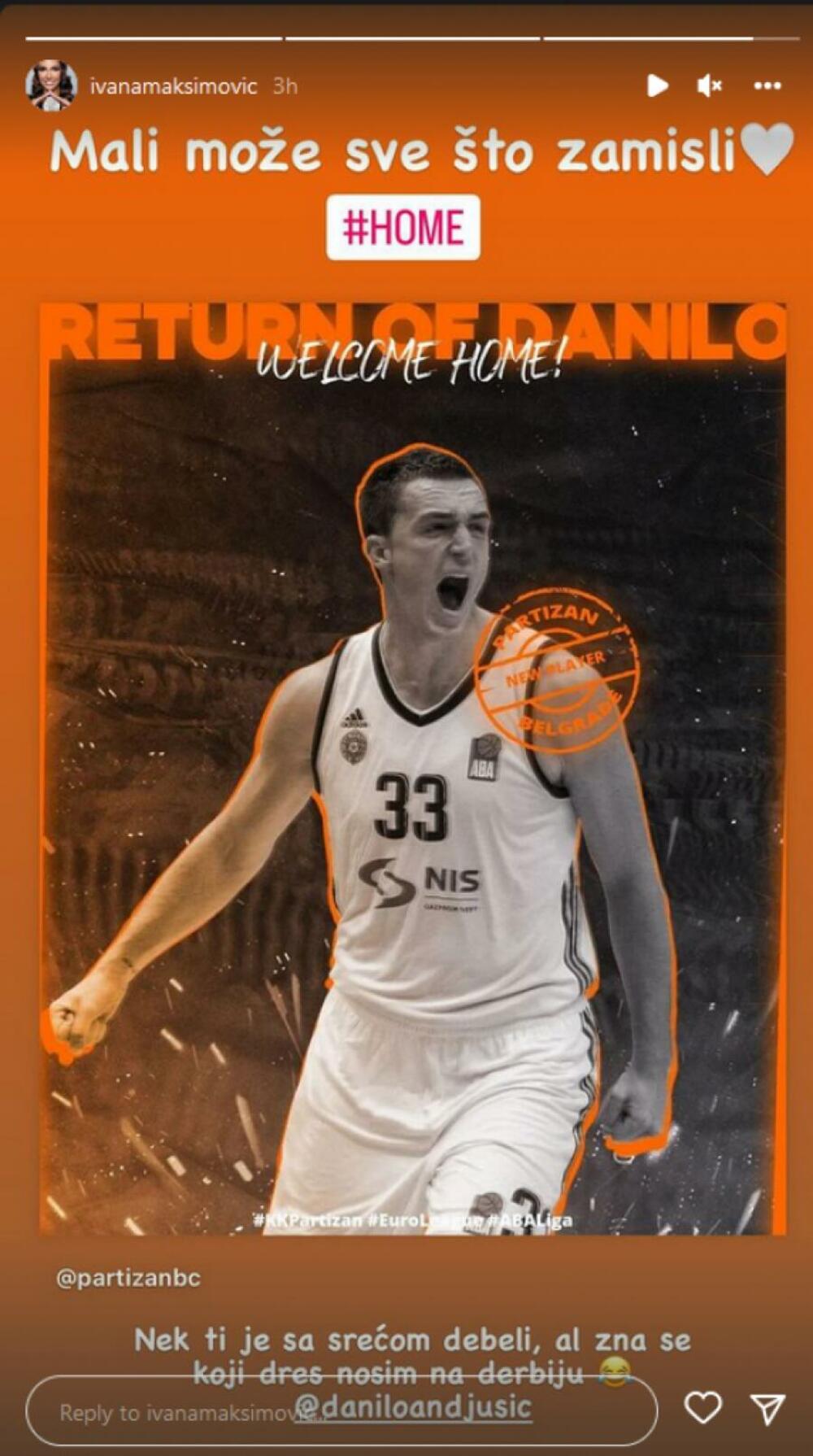 Objava Ivane Maksimović