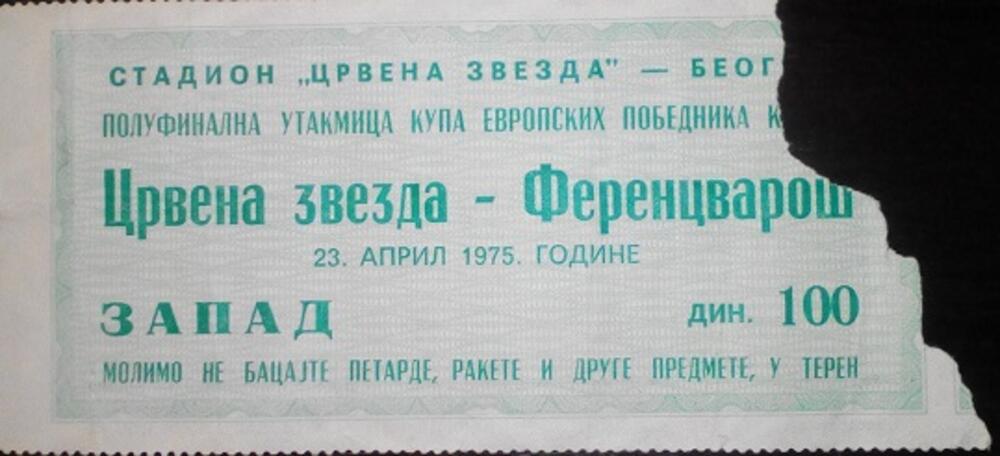 Kup kupova 1975, Zvezda - Ferencvaroš 1975