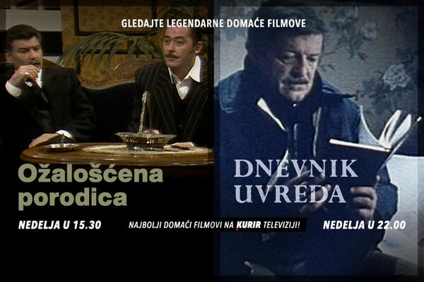 GLEDAJTE NAJBOLJE DOMAĆE FILMOVE NA KURIR TELEVIZIJI: Danas “Ožalošćena porodica” i “Dnevnik uvreda”
