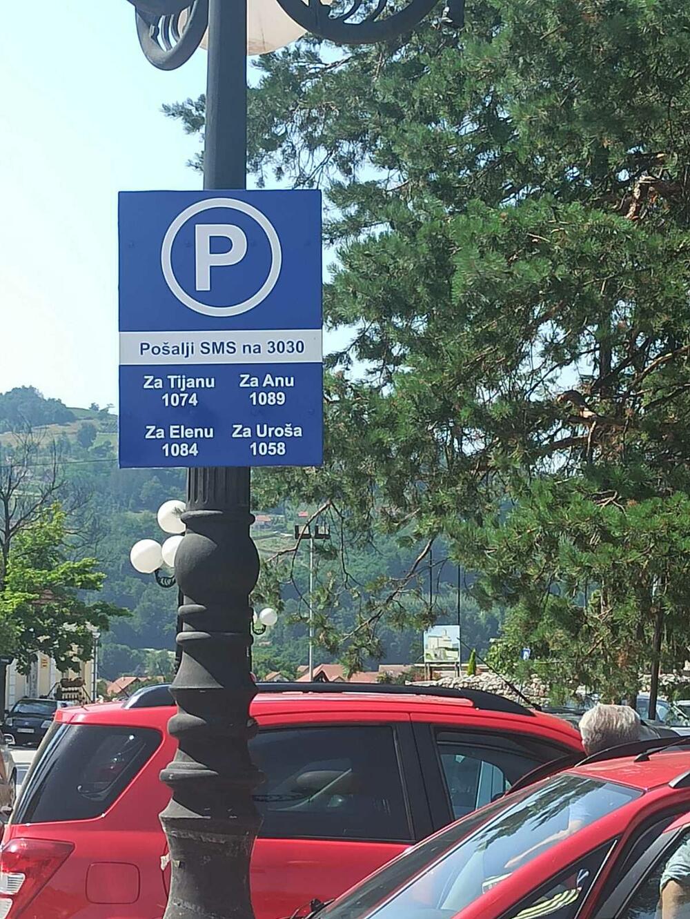 Table za parking, Parking, Arilje
