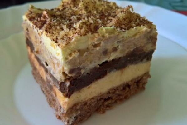 KREMASTA RIMLJANKA GOTOVA ZA 10 MINUTA: Ovaj lagani kolač ima čak 5 SLOJEVA! (RECEPT+VIDEO)