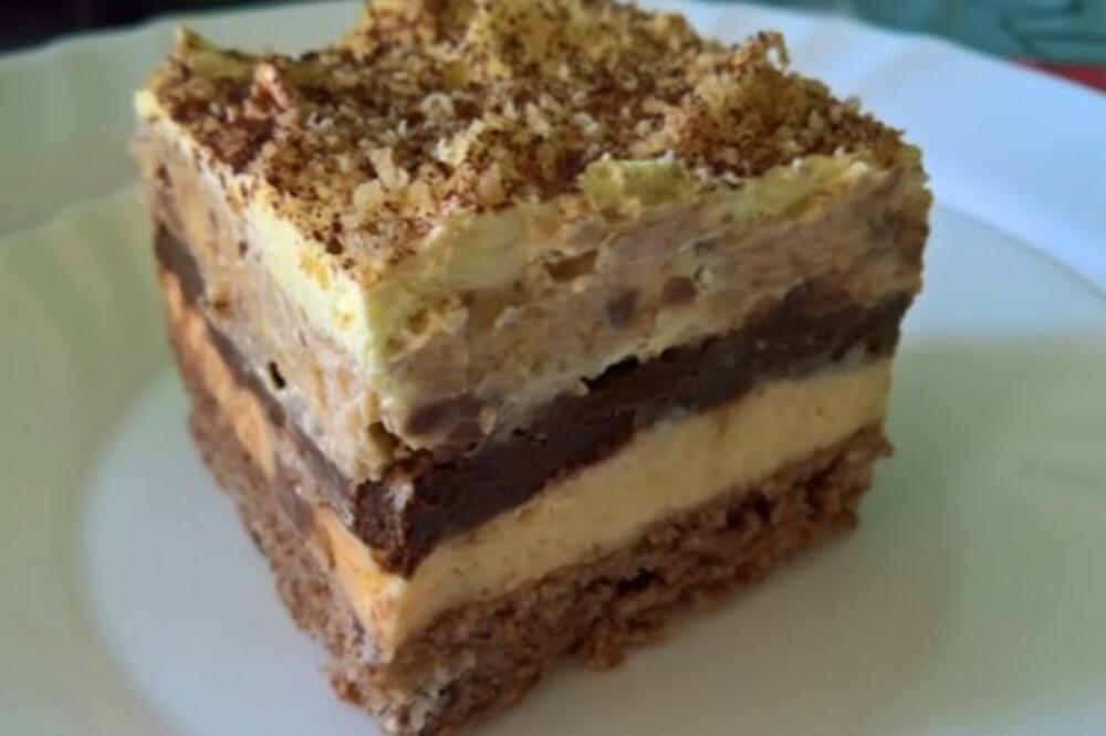 KREMASTA RIMLJANKA GOTOVA ZA 10 MINUTA: Ovaj lagani kolač ima čak 5 SLOJEVA! (RECEPT+VIDEO)