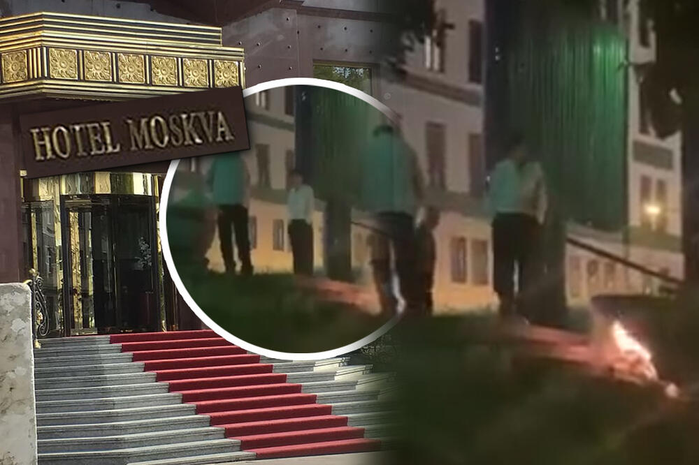 KOD HOTELA MOSKVA SNIMLJEN NEKAKAV ČUDAN RITUAL: Palili su odeću U CENTRU BEOGRADA, šta je ovo? (VIDEO)