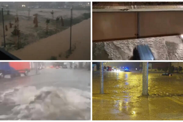 NOVI SNIMCI BEOGRADSKOG POTOPA: Automobili poplavljeni do krova, na AUTO-PUTU REKA, čuju se i VATROGASCI! (VIDEO)