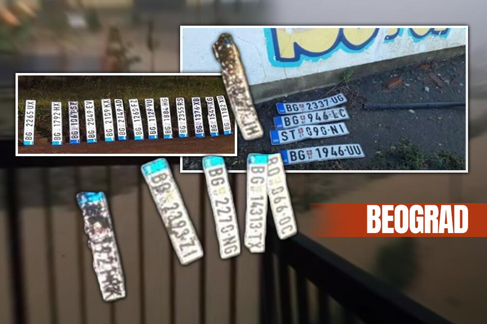 AKO VAM NAKON SINOĆNJEG NEVREMENA NEMA TABLICA, EVO GDE DA IH TRAŽITE: Voda ih je MASOVNO nosila po Beogradu (FOTO)